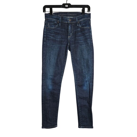2/$35 Citizens Of Humanity Avedon Ultra Womens Skinny Jeans Dark Wash Size 25 - Picture 1 of 11
